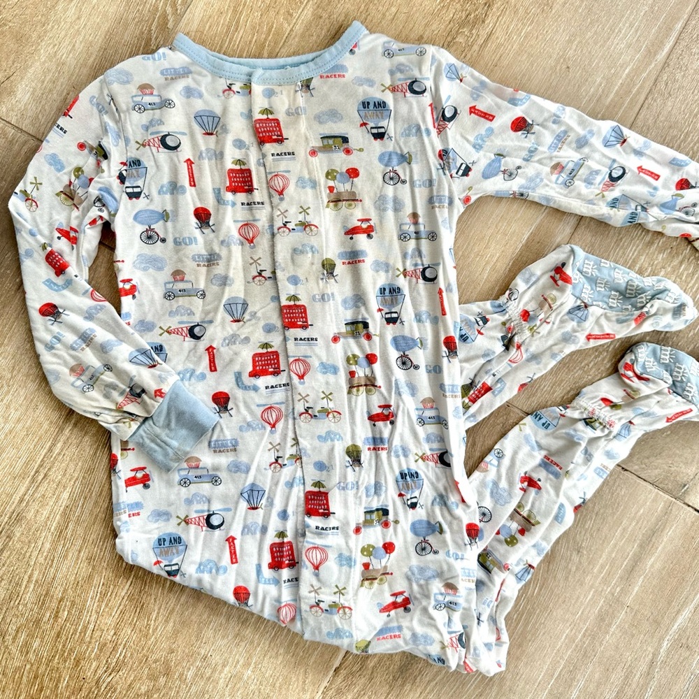 MagneticMe Up and away baby boy pajamas